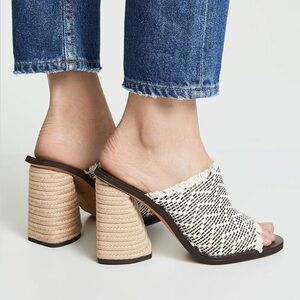 DOLCE VITA Alba Braided Heel Mule Sandals